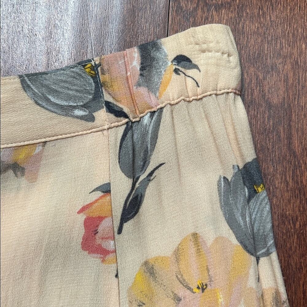 Vintage Express Floral Tea Length Skirt in Peach and Multicolor Flowers, Size XS - Picture 8 of 13